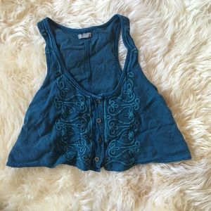 Urban Outfitters Blue Crop top